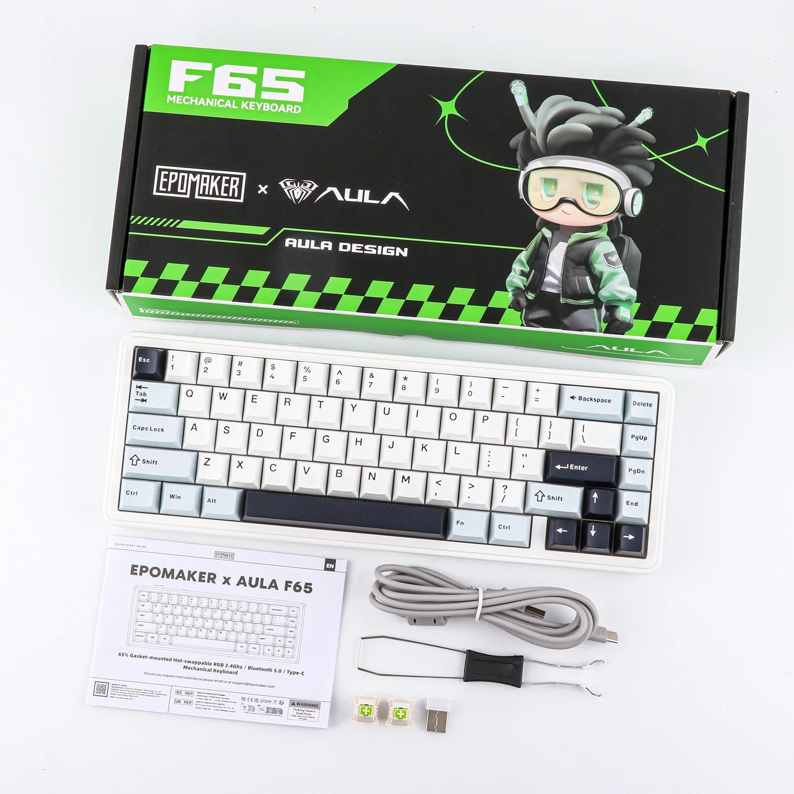 EPOMAKER x AULA F65 Wired / Bluetooth / Wireless Keyboard