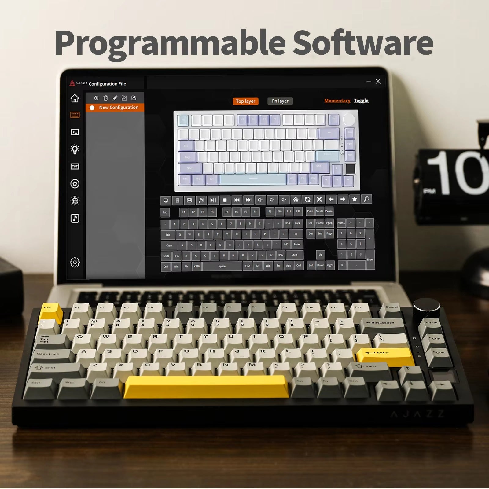Ajazz AK820 Pro Wireless/Wired/Bluetooth Keyboard