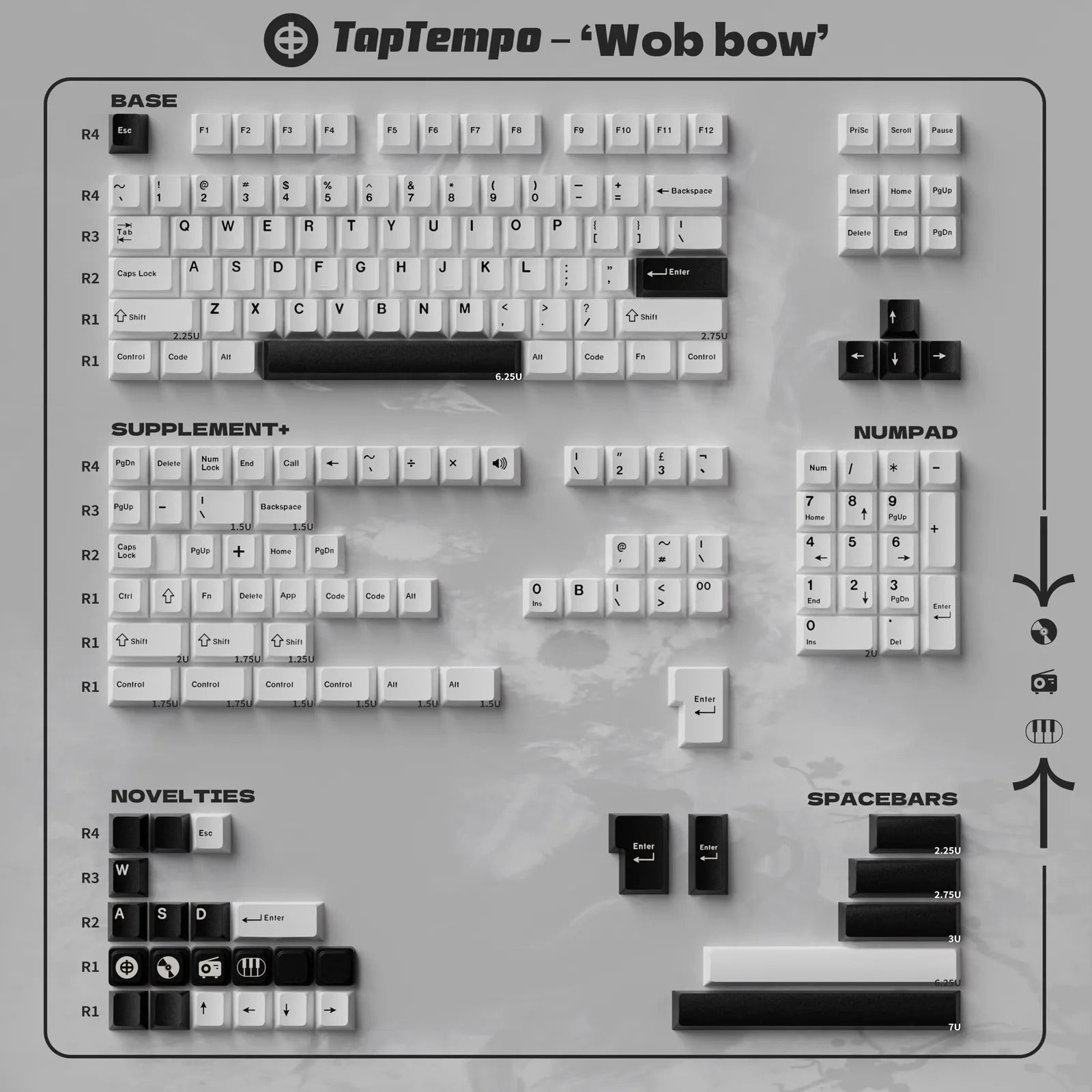 WoB Bow PBT Keycap Set