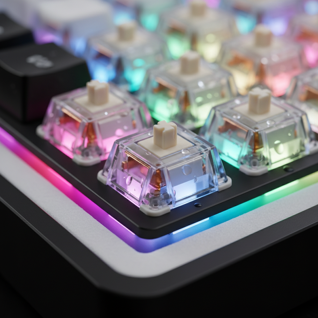 Switches and RGB close-up detail