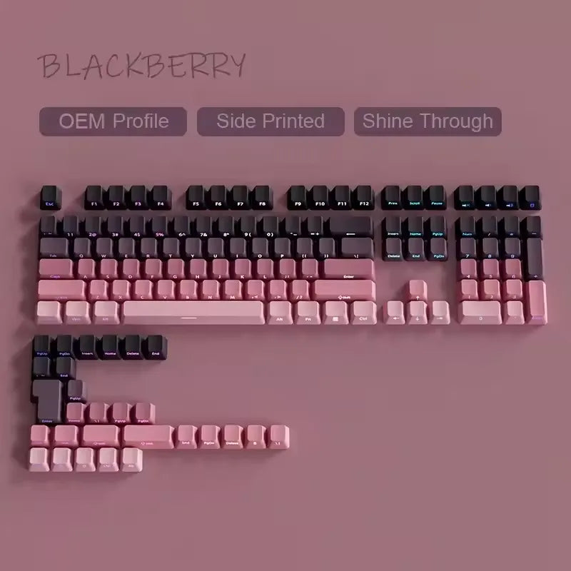 Gradient PBT Shine-Through Keycap Set