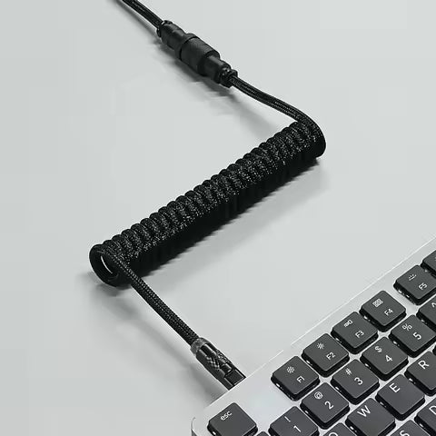 Coiled USB-C Keyboard Cable